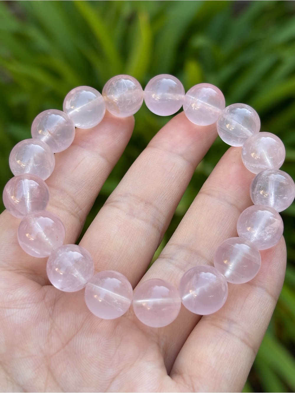 12mm Stretchable Jelly Rose Quartz Bracelet 2660